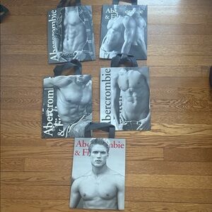 Vintage Abercrombie and Fitch Shopping bags set of 5